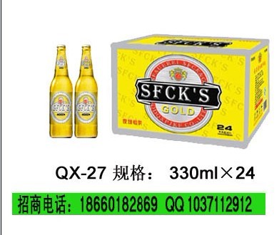 青岛青轩水晶冰纯啤酒