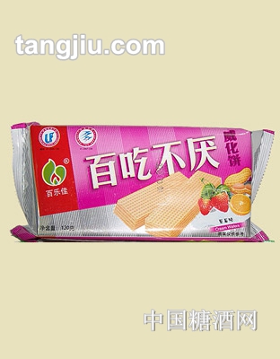 百乐佳百吃不厌威化饼草莓味120g