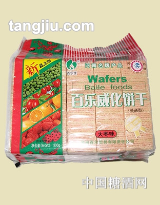 百乐佳威化饼干大枣味300g