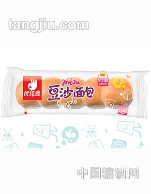 利百乐迷你豆沙面包170g