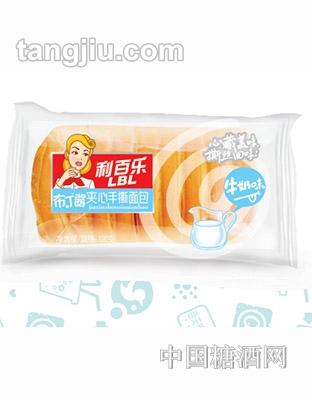 利百乐牛奶味布丁酱夹心手撕面包120g