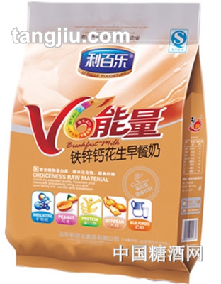 利百乐V6能量铁锌钙花生早餐奶420g