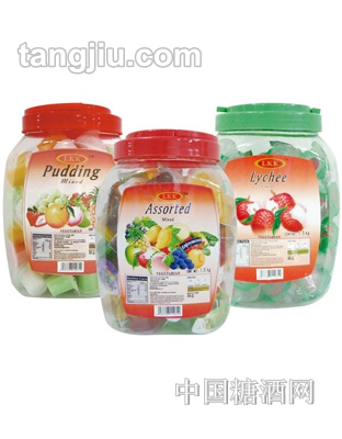林锦记长方罐果冻1500g