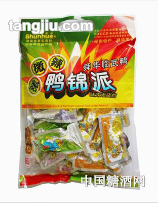 舜华微辣鸭锦派300克