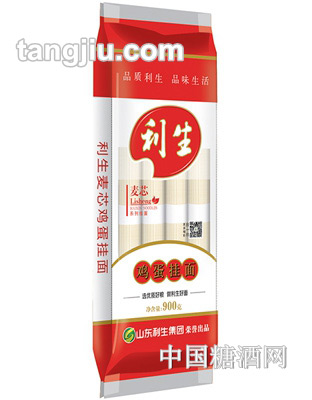 利生麦芯鸡蛋面M袋内扎900g