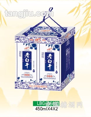 老白干酒蓝花瓶礼盒450ml
