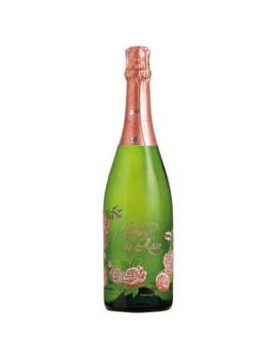 玫瑰恋情白起泡葡萄酒