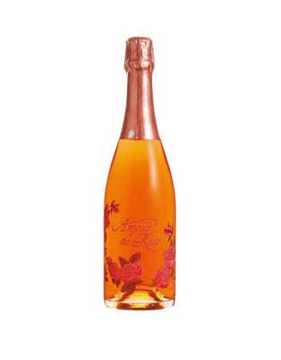 玫瑰恋情粉红起泡葡萄酒