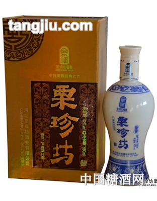 栗珍坊白酒青花瓶乳白42度