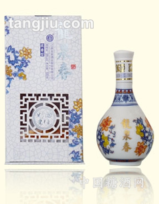 龙泉春酒青花瓶系列国色彩瓷