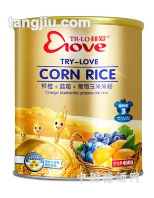 鲜橙+蓝莓+葡萄玉米米粉