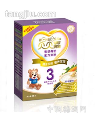 贝贝嘉3段紫菜骨粉配方米粉