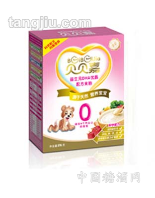 贝贝嘉0段益生元DHA优肠配方米粉
