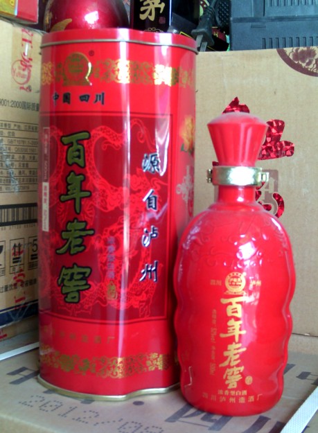 百年老窖（圆筒铁盒）
