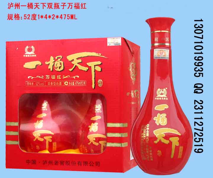泸州老窖一桶天下双瓶万福红