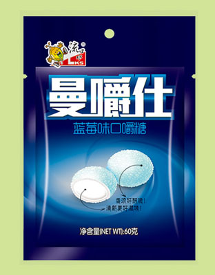 蓝莓味口嚼糖