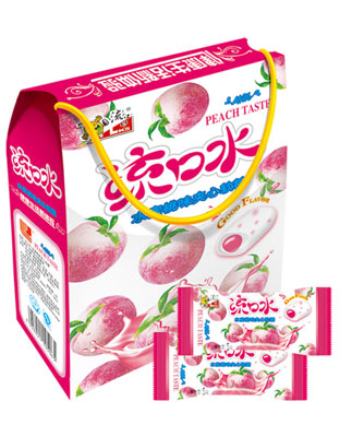 水蜜桃味夹心奶糖