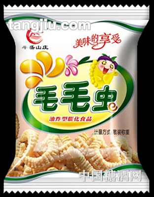 丰盛山庄毛毛虫膨化食品-绿