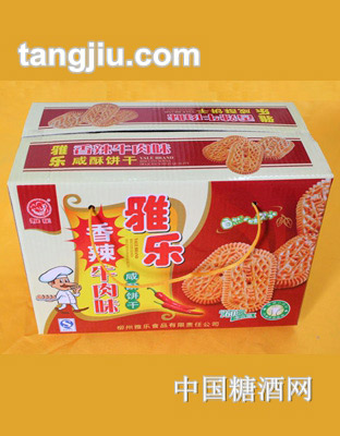 雅乐香辣牛肉味咸味饼干760g