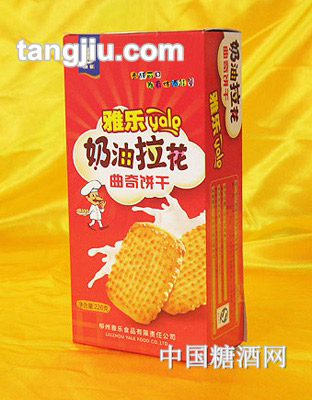 雅乐奶油拉花曲奇饼干220g