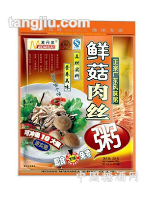 225g麦丹莱方便粥-鲜菇肉丝