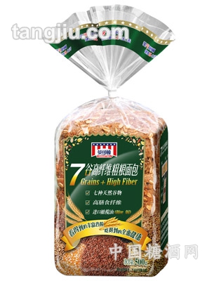 七谷高纤维粗粮面包500g