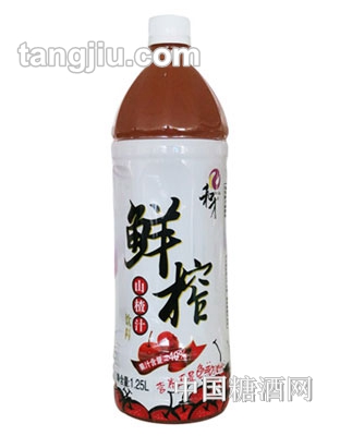 和才牌鲜榨山楂汁1.25LPET瓶