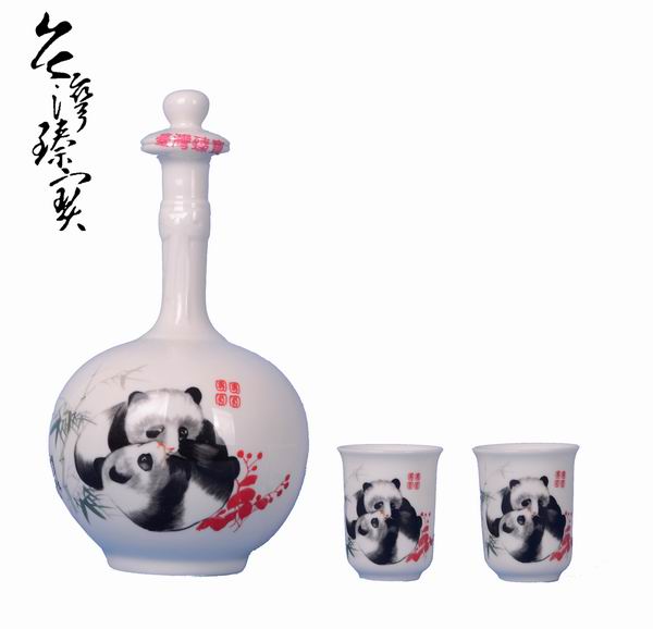 台湾臻宝能量陶瓷高粱酒-团团圆圆