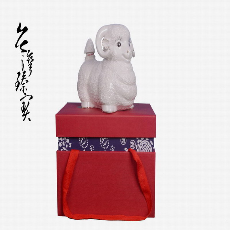 台湾臻宝能量陶瓷高粱酒-富贵绵羊（大）