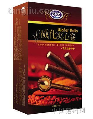 55g可兹巧克力摩卡味威化夹心卷