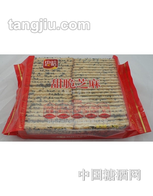 430g忠信甜脆黑芝麻饼干