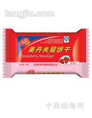 美丹夹层饼干草莓味