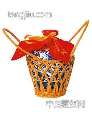 玫瑰露酒青花瓶5L54度