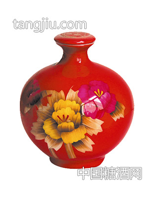 玫花露酒红花瓶2.5L54度