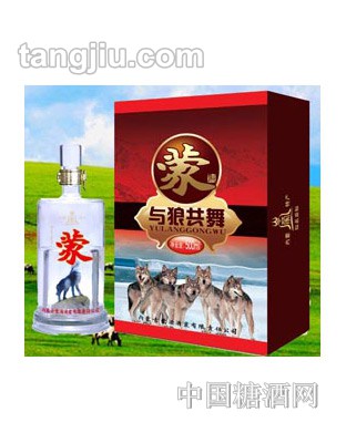 蒙酒与狼共舞500ml