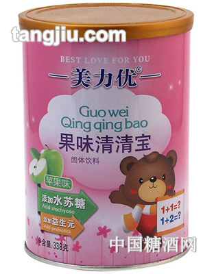 美力优苹果果味清清宝338g