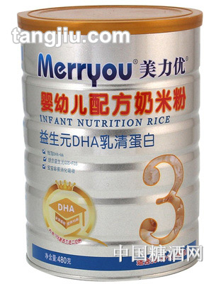 美力优益生元DHA乳清蛋白米粉480g