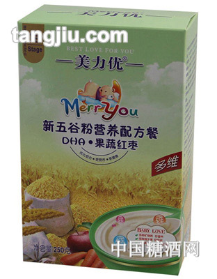 美力优AD钙+果蔬红枣250g