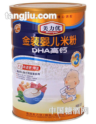 美力优3段DHA-高钙米粉500g