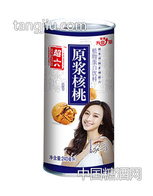 超六原浆核桃蛋白饮料罐装