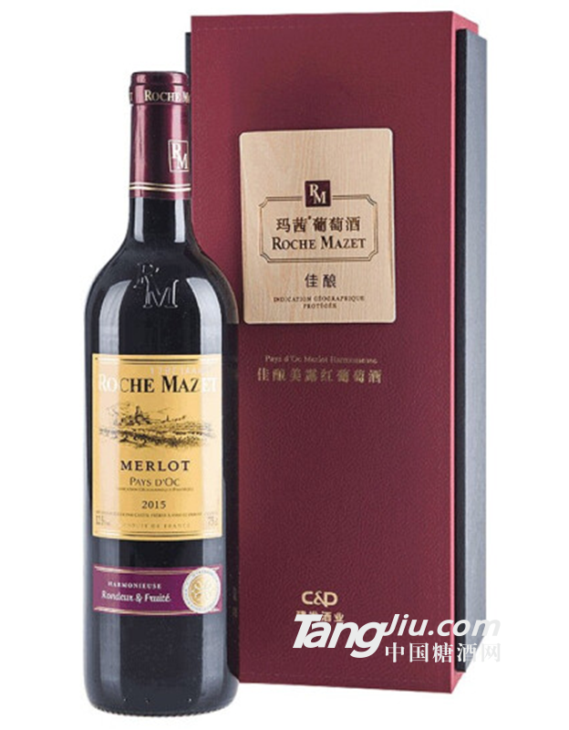 卡思黛乐法国玛茜佳酿美露红葡萄酒