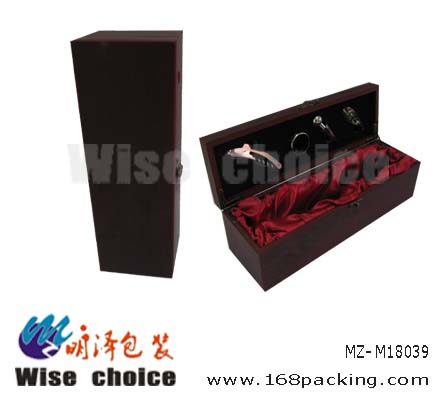 仿红木单支红酒盒