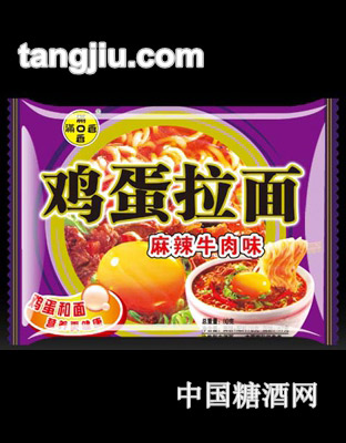 满口香鸡蛋拉面麻辣牛肉味80g