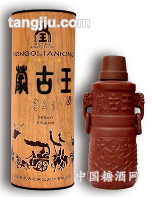 蒙古王53度木纹紫砂瓶
