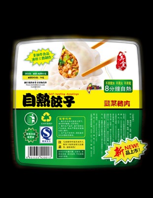 美食记自热韭菜猪肉饺子