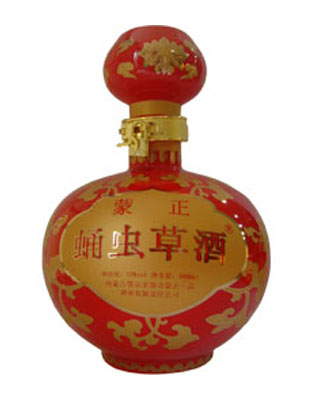 蛹虫草酒-景德镇红瓷瓶