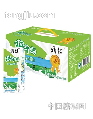 涌佳利乐砖纯牛奶200ml