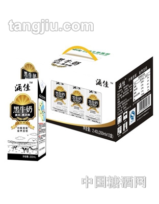 涌佳利乐砖黑牛奶200ml