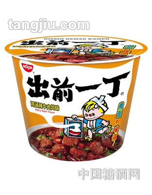 出前一丁-桶面-浓汤辣牛肉风味111G