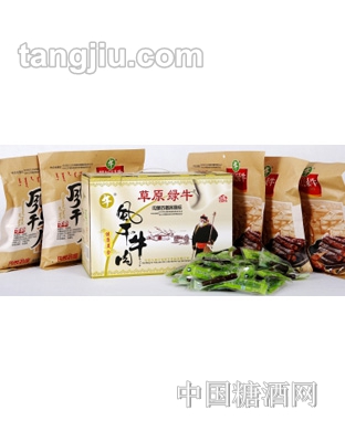 草原绿牛风干牛肉1000克礼盒